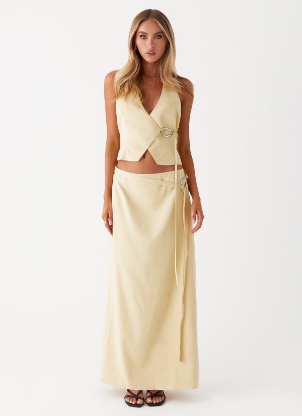 Azura Halter Top - Yellow Hot on Sale - Image 2