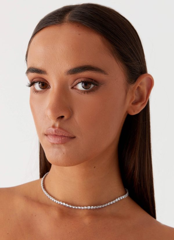 Dulcie Choker Necklace - Silver Online Sale