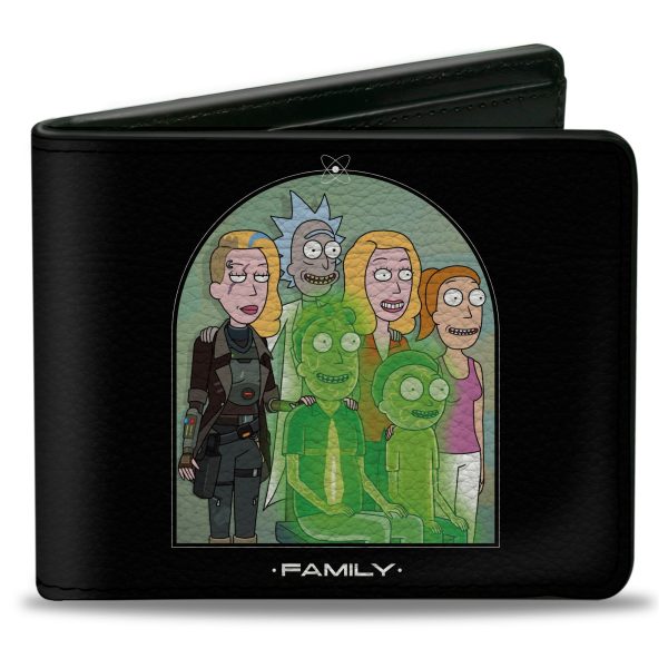 Bi-Fold Wallet - Rick and Morty Smith FAMLY Portrait with Space Beth Black For Discount