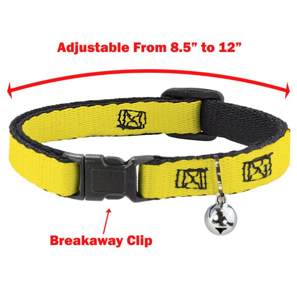 Breakaway Cat Collar with Bell - Deadpool Logo2 Black Red White Fashion - Image 3