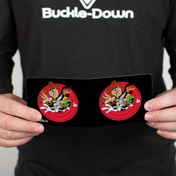 Bi-Fold  Wallet - Looney Tunes 5-Character Bullseye Pose Black Online Hot Sale - Image 4