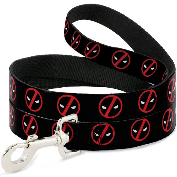 Dog Leash - Deadpool Logo2 Black Red White Sale