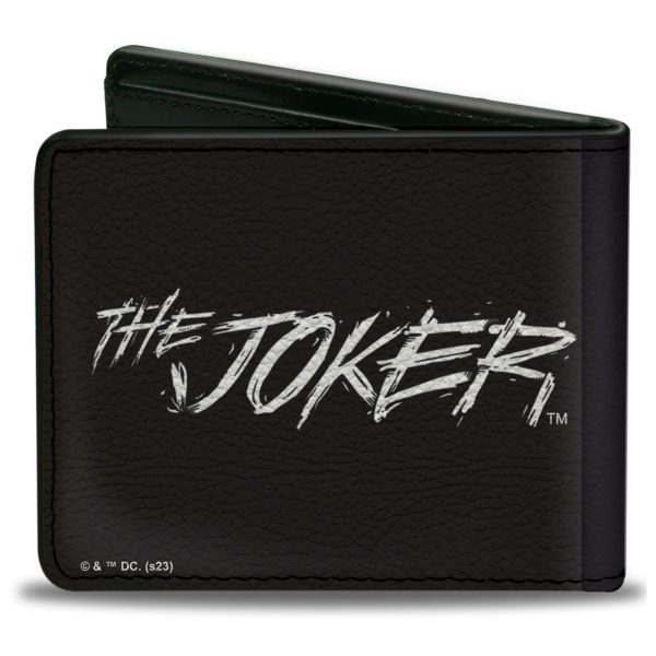 Bi-Fold  Wallet - THE JOKER Smiling Face Sketch Black White For Discount - Image 2