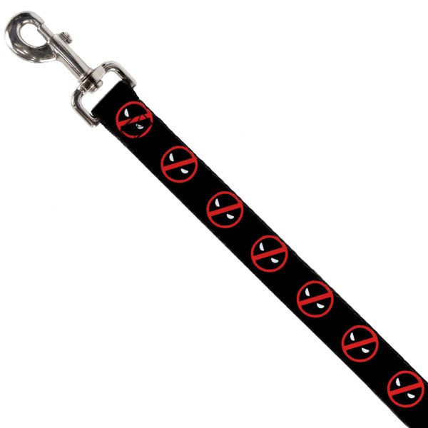 Dog Leash - Deadpool Logo2 Black Red White Sale - Image 2
